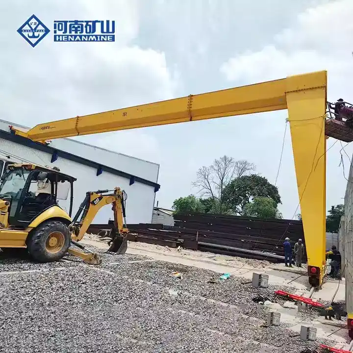 Double Girder Cart Semi Gantry Crane